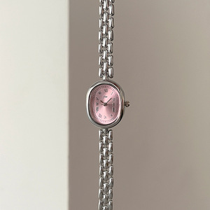 Vintage Oval Roman Numeral Women's Watch, Multi-Color Dial Chain Bracelet Quartz Wristwatch - Product Image 3