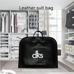 47" Luxury Black Cloth Storage Bag Waterproof Hanging Garment Bags Travel Hanging Clothes Oxford Travel Suit Bag