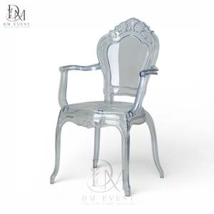 Sillón con Respaldo Decorativo de Policarbonato Transparente, Ligero y Duradero para Bodas y Eventos - Product Image 2