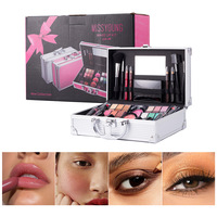 Boîte de maquillage personnalisée en gros - Organisateur cosmétique tout-en-un avec rouge à lèvres, blush, fard à paupières, vernis à ongles et ensemble de pinceaux