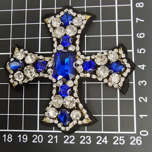 مصمم مخصص حديد على حجر الراين مطرزة رقعة بحروف متقاطعة قوس نجمة صغيرة حجر الراين رقع للملابس - Product Image 3