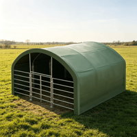 Enclos à poulets moderne 20x20 pieds avec structure en acier galvanisé, abri pour bétail en PVC/PE pour ferme