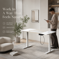 Bureau de jeu électrique AOR avec plateau motif bois blanc, support casque, porte-gobelet et gestion des câbles – Meilleure vente