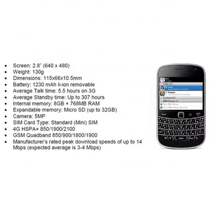 Blackberry 9900 Originale GS Classic Bar Mobile Phone Nero Super Economico 8GB RAM Nuovo Condizione Spedizione Gratuita Francia UE - Product Image 4