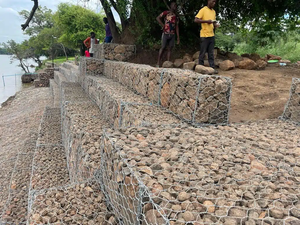 PVC kaplı galvanizli demir tel örgü Gabion kutusu altıgen delikli taş kafes çit bükme delme işleme hizmetleri için