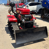 Traktor Crawler 35/40/50 HP Mesin Pompa untuk Pengolahan Lahan Sawah, Penggarap Mini Traktor Pertanian, Penggerak Gigi Kecepatan Tinggi