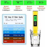 Testeur d'eau numérique précis et fiable pour compteur TDS, compteur TDS EC 3 en 1 et compteur de température 0-9990ppm