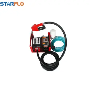 STARFLO Portable Electric Fuel Transfer Pump 40LPM 50LPM 60LPM Diesel Transfer Pump With Flow Meter