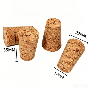 Bouchon de bouteille de vin en <span class=keywords><strong>liège</strong></span> conique réutilisable, écologique, durable, portable, taille personnalisée, vente en gros - Product Image 2