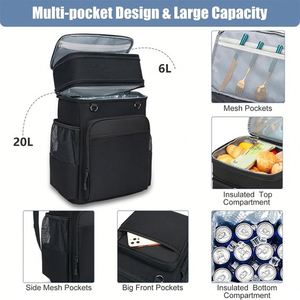 30 Cans Insulated Soft Cooler Bag Large Beach Cooler with Removable Shoulder Strap Portable Cooler Bag for Camping - Product Image 4