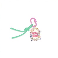 Cadeau promotionnel, porte-clés en acrylique à faire soi-même, porte-clés à rayures verticales, porte-clés à nœud, porte-clés à boucle d'escalade, pendentif, porte-clés pour sac, fête des mères