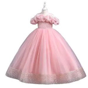 Diseño personalizado de alta calidad de moda estilo simple falda largo estilo extranjero vestido de princesa para niños