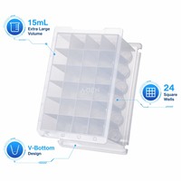 Plaque à 24 puits profonds à fond en V de 15 ml, compatible avec le peigne porte-pointes 24L, consommable de laboratoire pour l'extraction d'acides nucléiques
