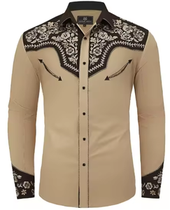 Nuova Moda 2026: Camicia da Uomo con Stampa 3D Western, Maniche Lunghe e Colletto, <span class=keywords><strong>Abbigliamento</strong></span> <span class=keywords><strong>Casual</strong></span> da Club e Streetwear - Product Image 4