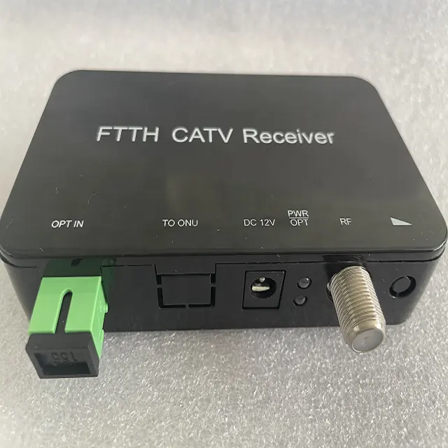 Pabrik Cina Harga rendah serat hitam ke rumah optik Node FTTH CATV RF serat optik penerima satelit TV