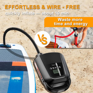 Bomba de aire eléctrica recargable de alta presión, <span class=keywords><strong>inflador</strong></span> portátil digital, doble etapa, inteligente - Product Image 2