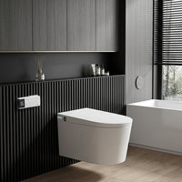 Toilettes intelligentes à commande vocale, lampes infrarouges de soin pour salle de bain, toilettes murales intelligentes