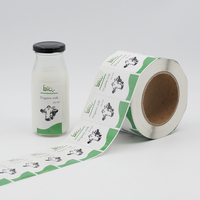 Impression couleur CMYK, étiquettes autocollantes personnalisées en vinyle, anti-UV, imperméables, résistantes à l'huile, étiquettes pour bouteilles, étiquettes pour boissons, étiquettes pour jus, rouleau d'autocollants