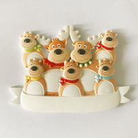 Weihnachts baum Dekorationen Harz Santa Anhänger DIY hängende Anhänger Familien mitglieder Geschenke Weihnachts schmuck