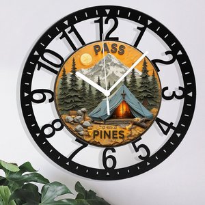 <span class=keywords><strong>Orologio</strong></span> da <span class=keywords><strong>Parete</strong></span> Circolare in Ferro da 25cm con Immagine Nascosta Visibile da un Angolo - Product Image 5