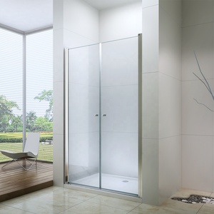 Italien Baignoire Encadrée En Aluminium de <span class=keywords><strong>Douche</strong></span> de Pivot de Verre Trempé Écran - Product Image 1