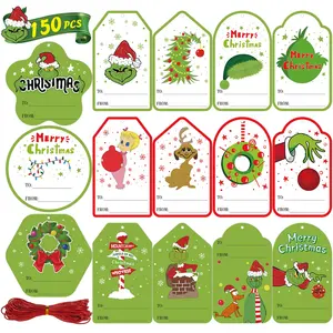 Christmas Gift Tags With String Attached Xmas Gift Tags For Presents Holiday Name Tag Labels For Christmas Gifts