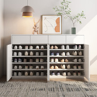Étagère à chaussures minimaliste moderne en bois écologique et durable à 4 niveaux pour chambre, cuisine, salle de bain, salon, bureau à domicile