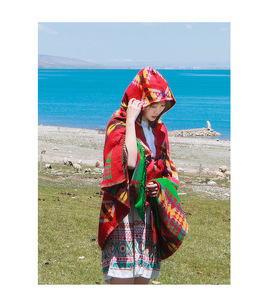 En gros plus récent châle avec chapeau en cachemire écharpe épaissir et garder au chaud en hiver hijab pour <span class=keywords><strong>les</strong></span> femmes élégant couverture imprimé talit - Product Image 3
