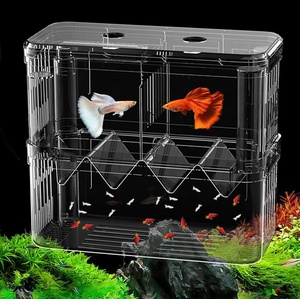 external box for fish tank 250 (40-75 gal) secure nursery for livebearer fish that hangs on the outside of the aquarium to make viewing and maintenance easy StealthBox with 2400GPH Double H2Overflow