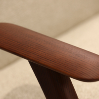 Fauteuil de détente en bois massif, fauteuil d'appoint rembourré, siège de salon moderne pour salon, hôtel