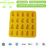 Moule en silicone alimentaire mini pour bonbons et chocolat, motifs fruits (ananas, fraise, pastèque, mangue), réutilisable, pour la pâtisserie
