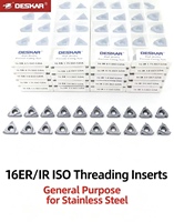 DESKAR Carbide Inserts 55° Whitworth Thread Inserts 16ER/IR 8/10/11/12/14/16/18W LDA