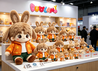 Peluche personnalisée en forme d'oreilles de lapin, jouet en peluche doux pour la décoration de la maison, cadeau pour les fans, peluche en forme d'oreilles de lapin