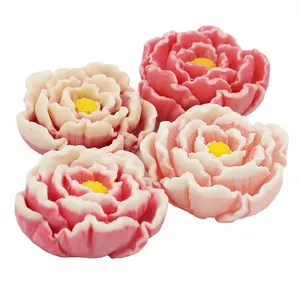 Hot sale 3D bath beauty spa shea butterwhitening lightening feature gift suppliers handmade organic flower Peony toilet soap