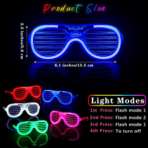 Adults Cosplay Kid Luminous Halloween Accessories Toy Glow in Dark Neon <strong>Party</strong> Supplies Sunglasses Christmas Light up Led <strong>Glasses</strong> - Product Image 2
