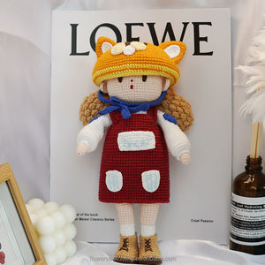 ตุ๊กตาผ้าคอตตอนถักด้วยมือสุดสร้างสรรค์ตุ๊กตาสัตว์แสนสนุกของขวัญที่สมบูรณ์แบบสำหรับเด็กผู้หญิงทุกวัย - Product Image 2