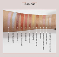 Vente chaude Palette Compacte Vegan En Relief Faits Saillants Haute Pigment Poudre Pressée Minérale Surligneur Marque Privée Vegan Maquillage