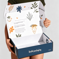 Boîte en carton ondulé personnalisée avec logo en couleur pour vêtements, chapeaux, chaussettes, boîtes d'expédition, emballage postal