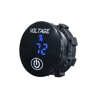 Voltmètre à affichage Led 12-24V DC 0-30V monophasé IP65 universel pour voitures, motos, bateaux - Product Image 1