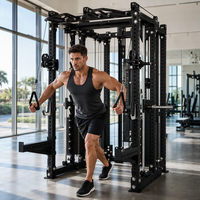Machine de musculation multifonctionnelle à câbles croisés pour salle de sport, double pile de poids de 70 kg, équipement d'entraînement de force en tube d'acier
