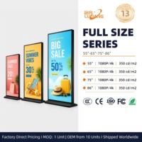 Affichage numérique intelligent Android 4K sur pied avec écran tactile pour aéroports, expositions médicales et publicité en commerce de détail