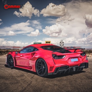 Alerón de fibra de carbono seca de la mejor calidad, estilo Novi, para Ferrari 488, piezas de coche para carreras. - Product Image 1