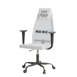 Chaise de bureau Idiles en maille blanche avec cadre métallique, pivotante et réglable, pour usage professionnel - Product Image 1