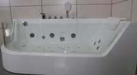 Vente flash, baignoire de luxe pour la maison, baignoire rectangulaire profonde à remous, baignoire pour 1 personne