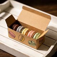 Boîtes d'emballage écologiques en kraft pour café, boulangerie, logo personnalisé, contenants à emporter pour pain, sandwich, biscuits, chocolat, dessert, gaufres