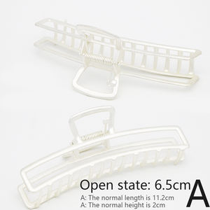 Koreanische Metall große Haarnadel platte Haar rutsch feste Legierung Haar Krallen <span class=keywords><strong>clips</strong></span> für Frauen 2021 - Product Image 3