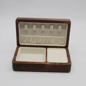 caixa de embalagem de joias de madeira de nogueira de alta qualidade