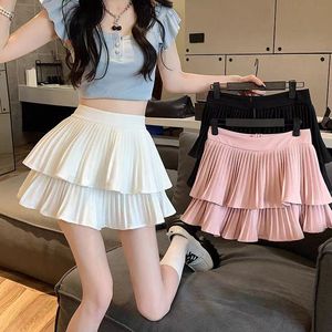 MEOWCOS Women's High Waist Ruffled Flared Mini Skirt - 80s Gothic Punk Style With Net & Yarn Layers