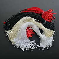 Fil de coton et de nylon écologique beige en gros pour étiquettes suspendues, fil blanc et noir pour étiquettes suspendues