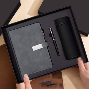 Coffret Cadeau d'Entreprise Classique en Cuir PU A5 avec Carnet, Stylo et Thermos pour Souvenir d'Employé - Vente en Gros - Product Image 4